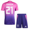 Conjunto (Camiseta+Pantalón Corto) Alemania Gundogan 21 Segunda Equipación Euro 2024 - Niño